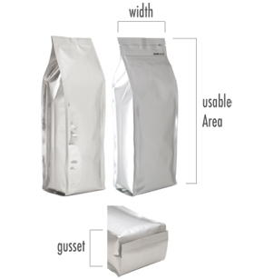 Quad Seal Foil Gusseted Bags