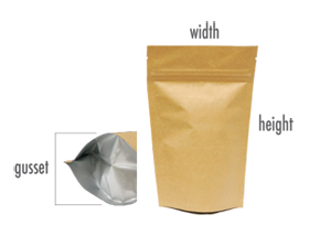 Natural Kraft Stand Up Pouches