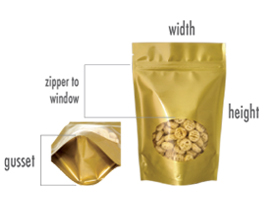 Poly Stand Up Pouches with Window