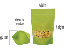 Rice Paper Stand Up Pouches with Window