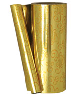 9-1/2 inches. Metallized Aroma Roll Film - Gold