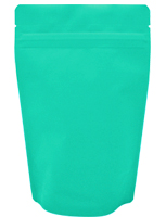 16 oz. Stand Up Zip Pouch with Easy Tear Line - Matte Turquoise