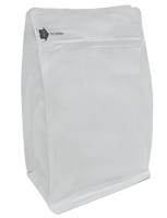 16 oz. Square Bottom with E-Zip - Matte White