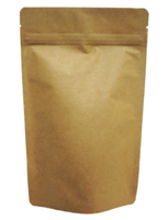 8 oz. Natural Kraft Metallized Stand Up Zip Pouch - Natural Kraft