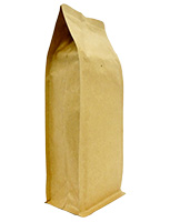 2 lb. Square Bottom Kraft Foil - Natural Kraft