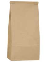 8 oz. Tin Tie Paper Bag with Snak Pak Liner - Natural Kraft