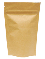 1 oz. Natural Kraft Metallized Stand Up Zip Pouch - Natural Kraft