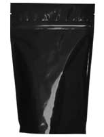 8 oz. Foil Stand Up Zip Pouch - Black