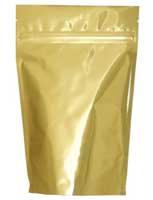 4 oz. Foil Stand Up Zip Pouch - Gold