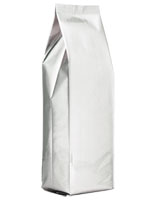 5 lb. Foil Gusseted Bag - Narrow - Silver