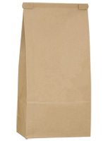 2 lb. Tin Tie Paper Bag with Poly Liner - Natural Kraft